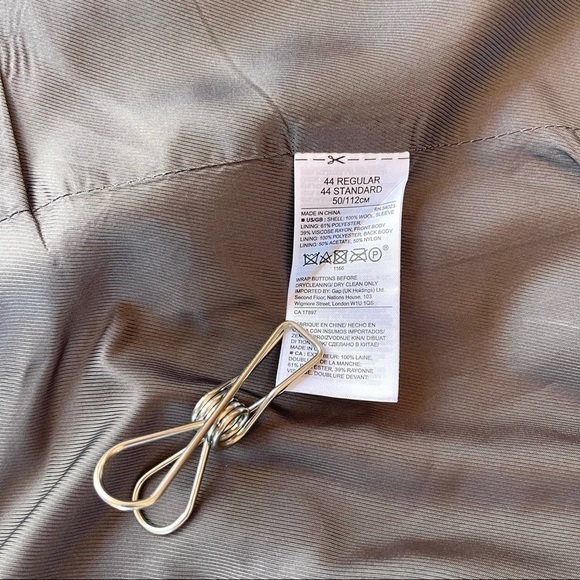 BANANA REPUBLIC Blazer Tollegno 1900 Extra Fine Merino Slim Fit 44R - Picture 6 of 16